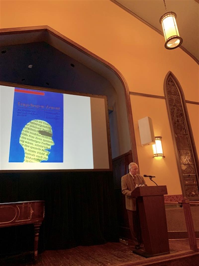 Dr. Richard Zipser during his talk on Literary Censorship
